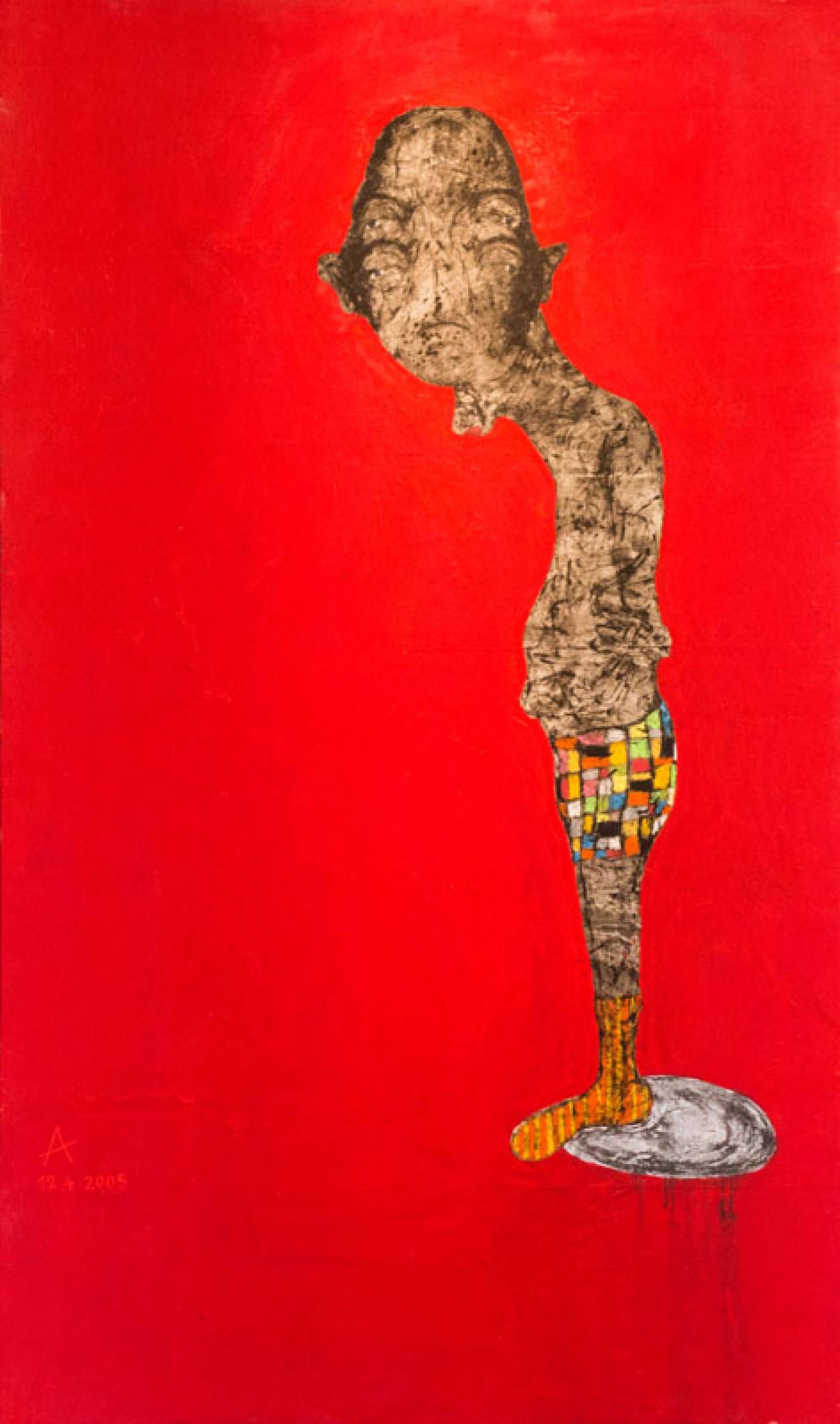 Sabhan Adam (SYR) – Bez názvu | 2005 | olej na plátne | 260 x 150 cm